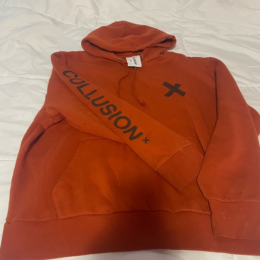 orange hoodie